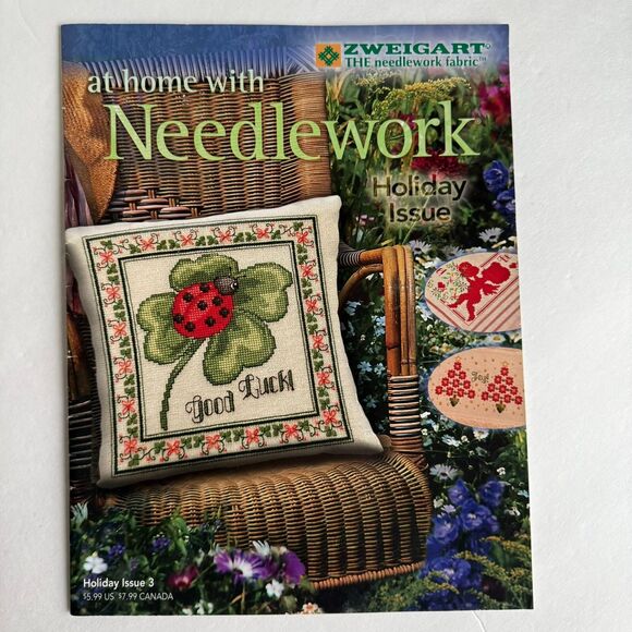 Zweigart At Home with Needlework  Holiday Issue 2010 12 Projects Cross Stitch - Picture 1 of 5